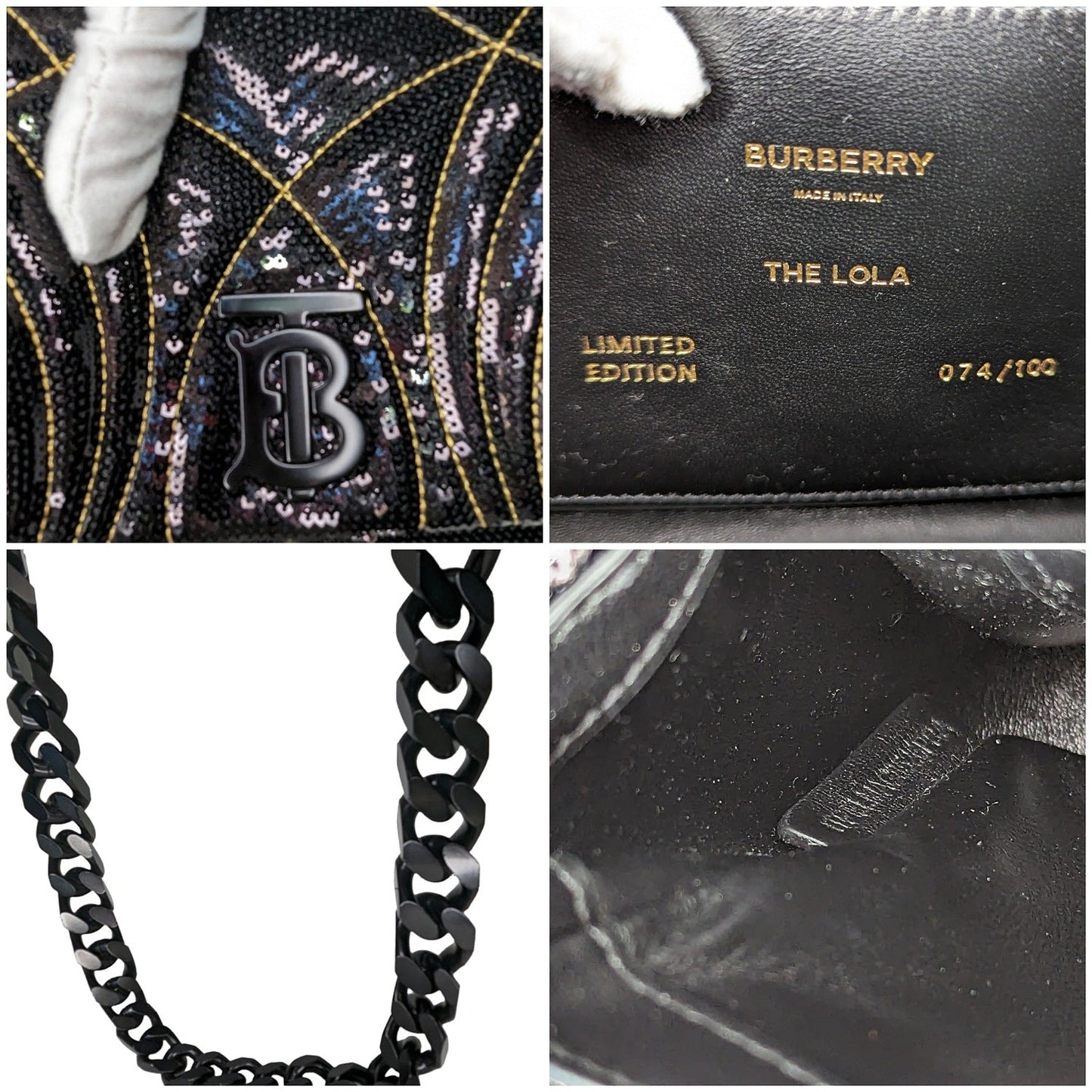 BBR Lola Small Quilted Sequin Chain Shoulder Bag