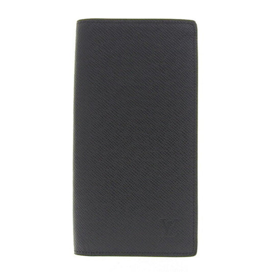 Louis Vuitton Black Leather Portefeuille Brazza wallet accessories