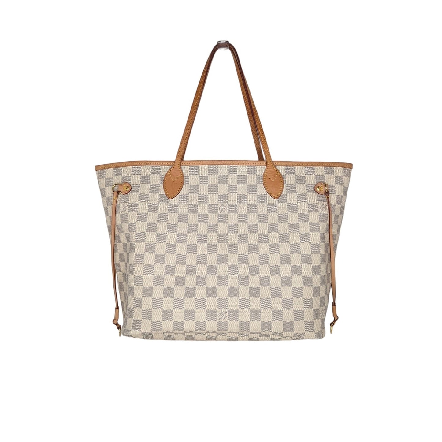 Louis Vuitton Neverfull Damier Azur MM Tote Rose Ballerine