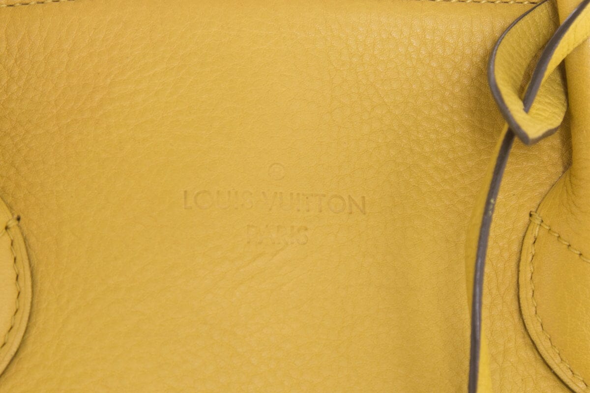 Louis Vuitton Maroquinerie Triangle Yellow Grained Leather Handbag