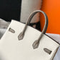 HM Birkin White For Women Gold Toned Hardware 11.8in/30cm