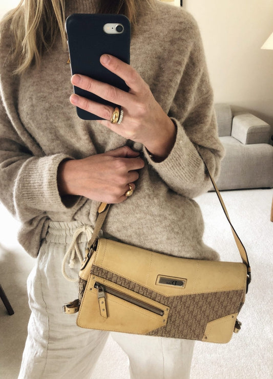 Vintage Dior Tan Oblique Bag