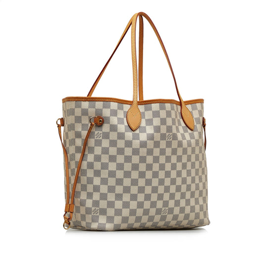 LOUIS VUITTON Damier Azur Neverfull MM Tote Bag