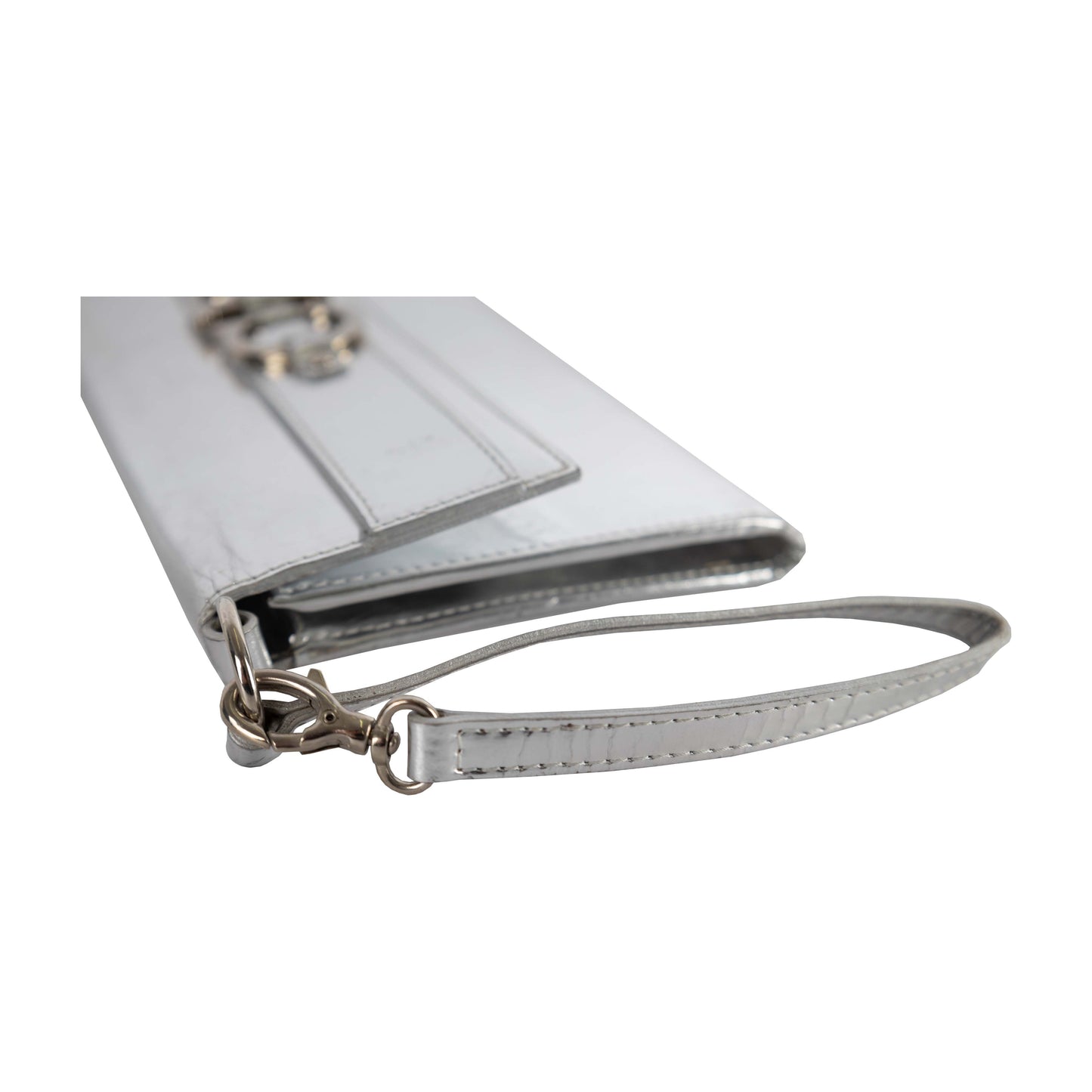 DIOR Christian Dior Metallic Silver Pochette