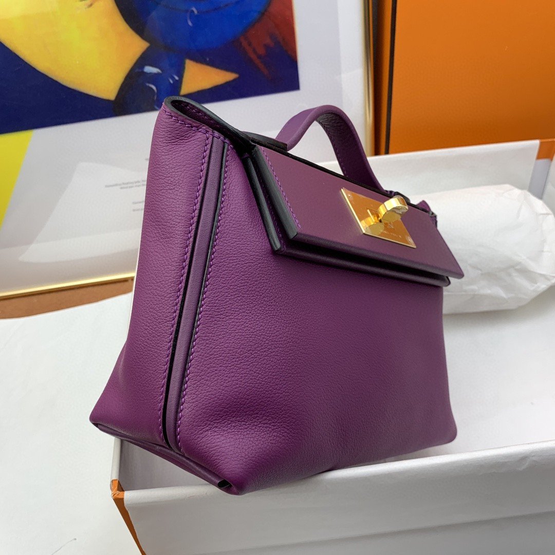HM 24/24 Mini Evercolor Swift Purple For Women, Womenâ€™s Handbags, Shoulder Bag 8.2in/21cm