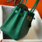 HM Birkin Green For Women Gold-Toned Hardware 11in/30cm