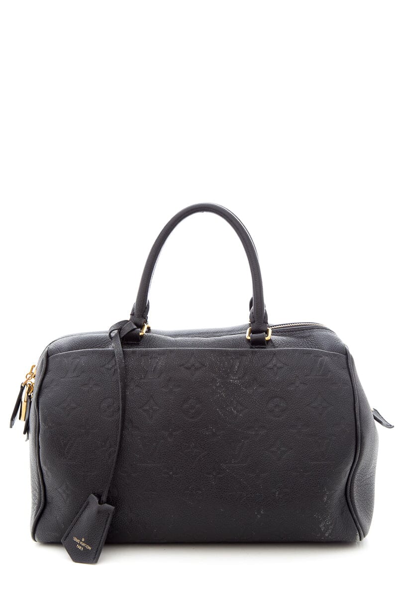 Louis Vuitton Black Monogram Speedy Bandouliere Handbag