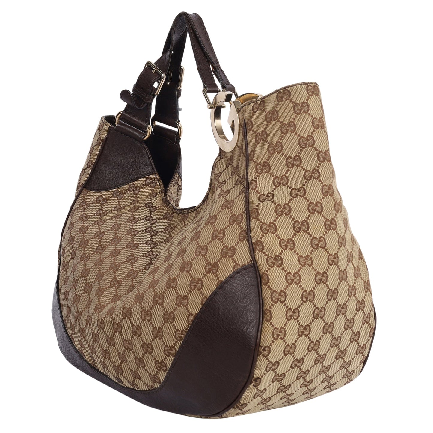 Gucci Charlotte Canvas Hobo Bag ( )