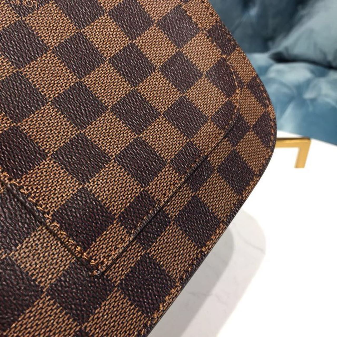 LV Beaumarchais Damier Ebene Canvas Venus Pink For Women, Womenâ€™s Handbags, Shoulder And Crossbody Bags 9.8in/25cm LV N40147