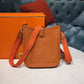 HM Evelyne II TPM Bag Orange For Women Silver Toned Hardware 7.9in/20cm