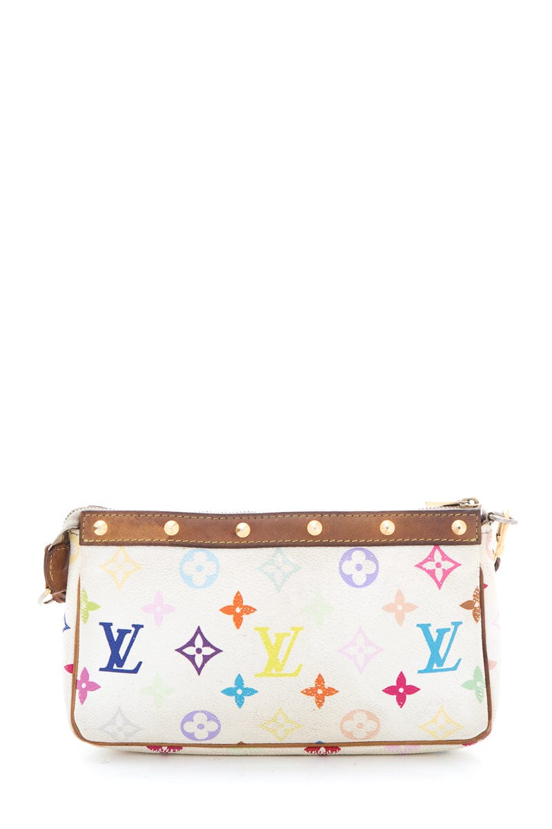 Louis Vuitton Multicolor Monogram White Pochette Handbag