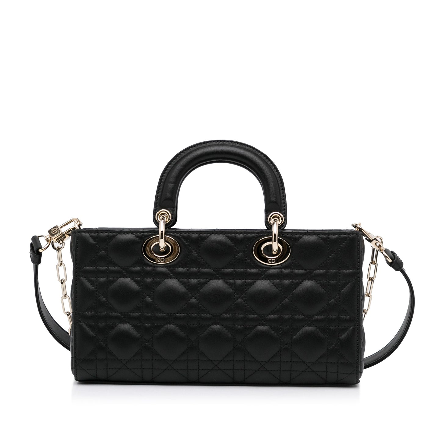 Dior Lady D-Joy Medium Black Cannage Quilted Leather