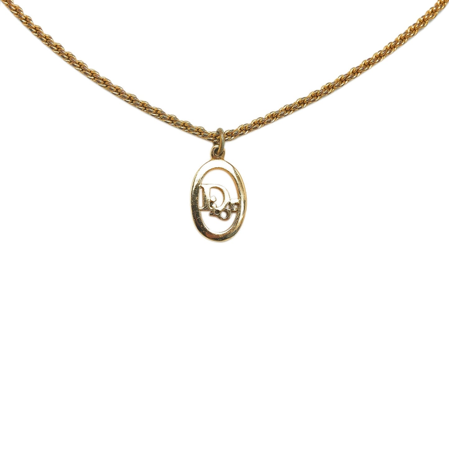 DIOR Gold-Tone Pendant Necklace Costume Necklace