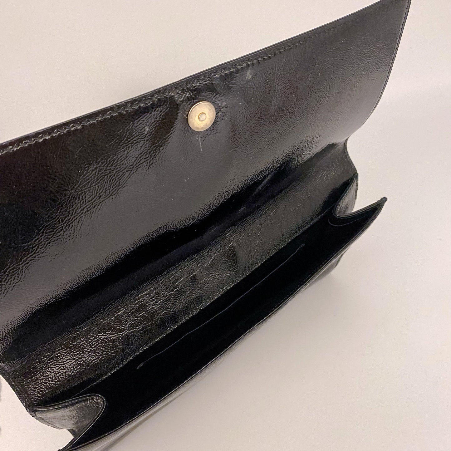 Yves Saint Laurent Black Leather Clutch Wallet