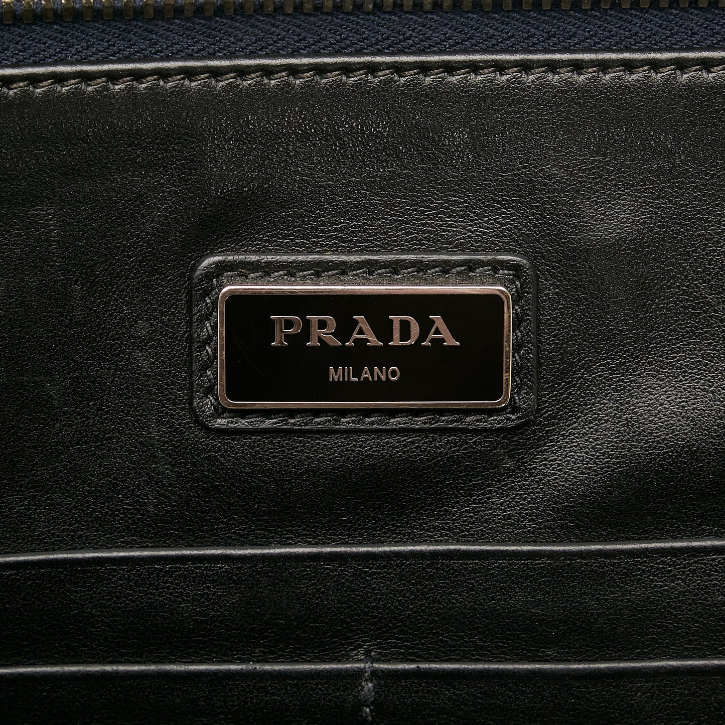 PRADA Saffiano Zip Around Portfolio Clutch Bag