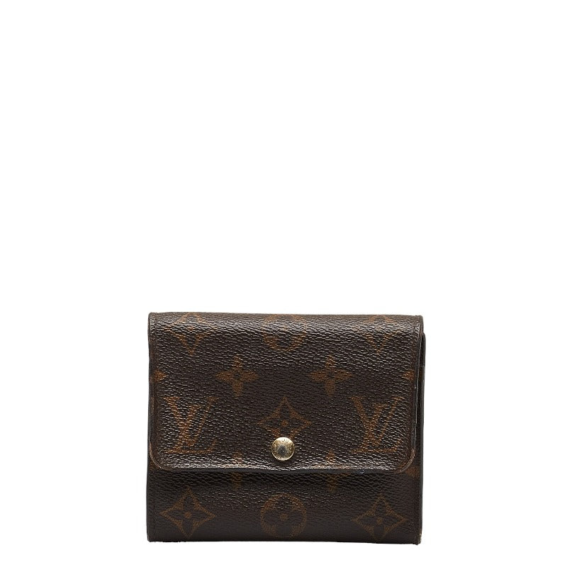 Louis Vuitton Monogram M60402 Three Folded Wallet PVC Brown