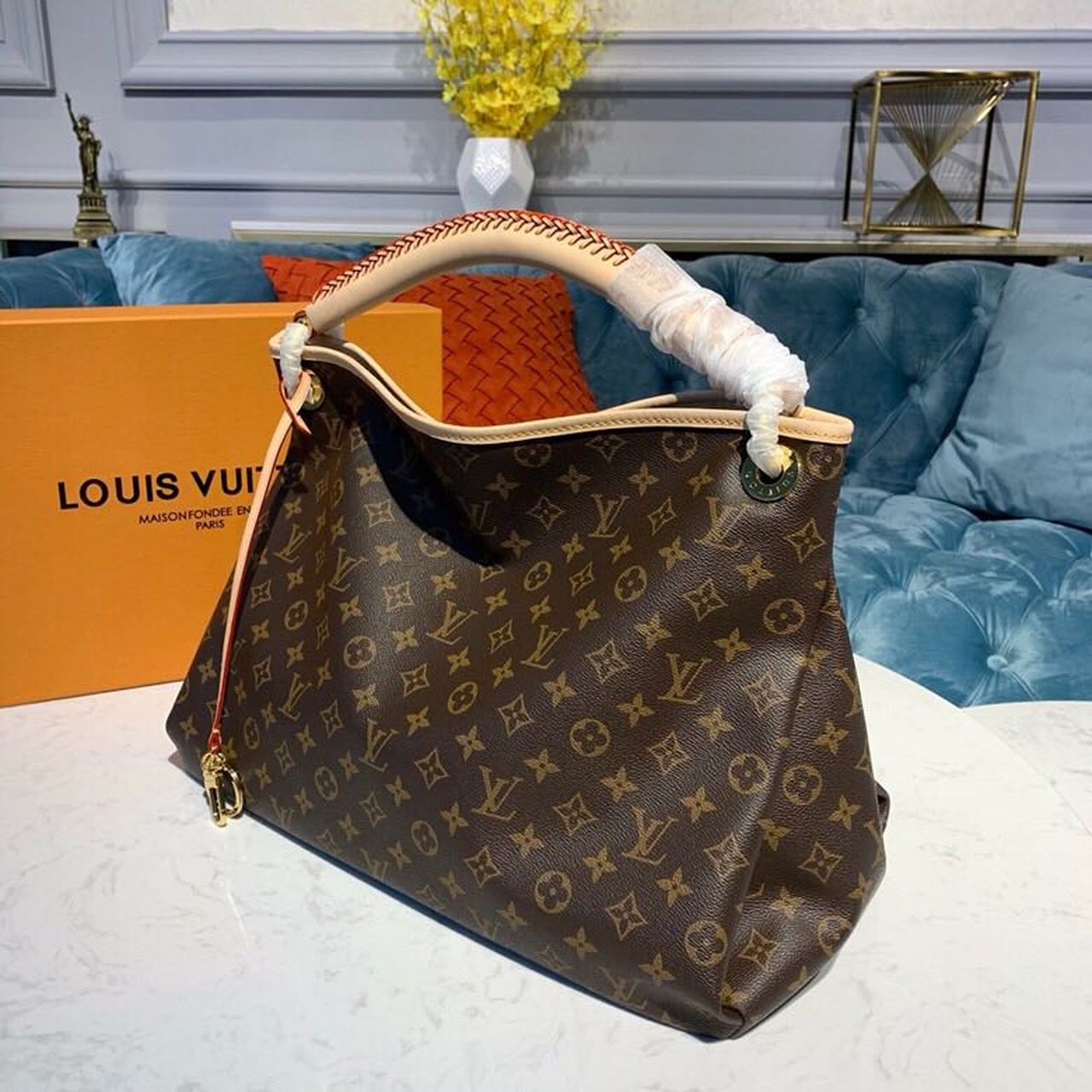 LV Artsy MM Monogram Canvas For Women, Womenâ€™s Handbags 16.1in/41cm LV M44869