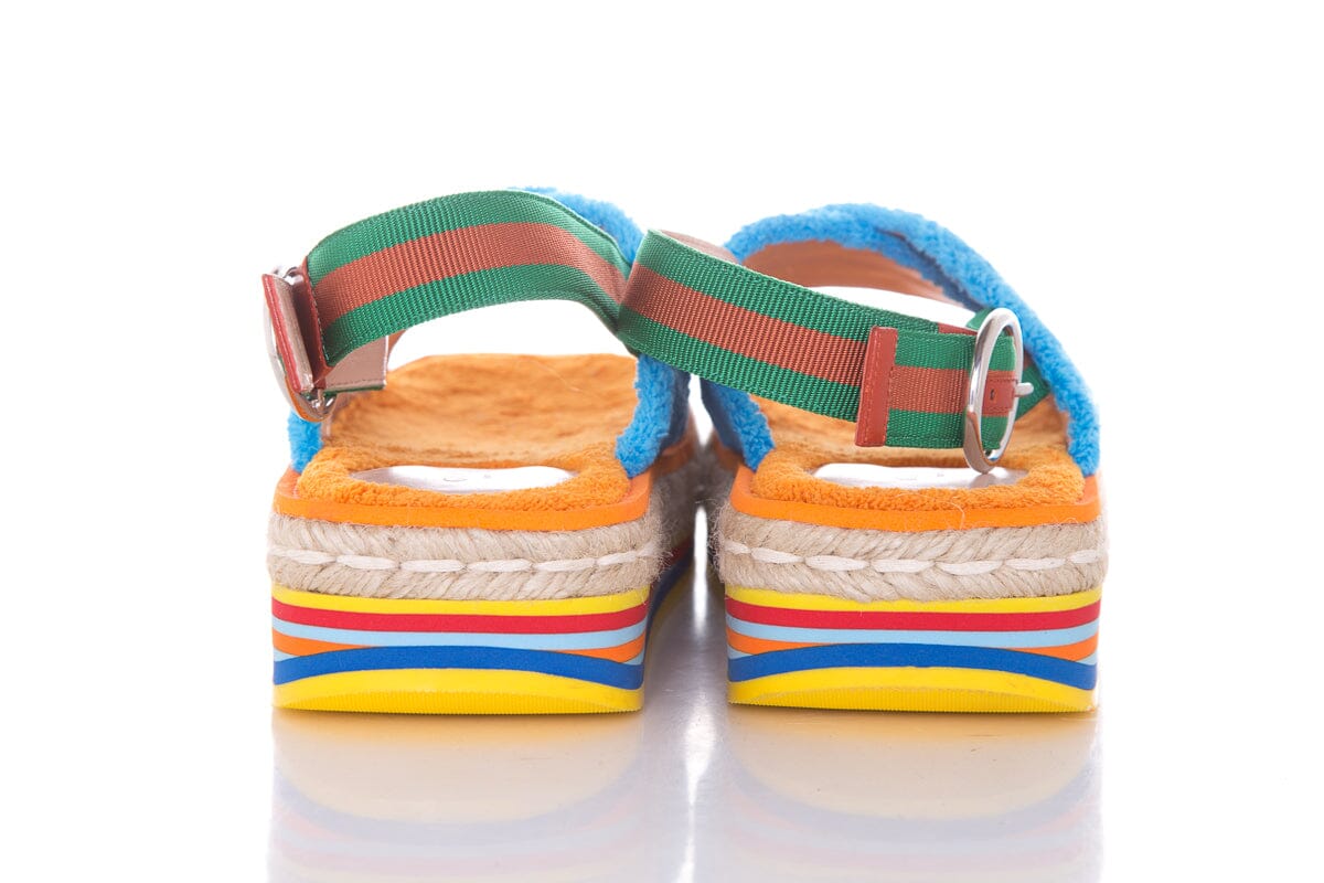 Gucci Multicolor Espadrille Sandals SZ 38