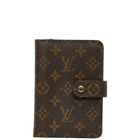 Louis Vuitton Monogram Port Papier Jeep Double Folded Wallet M61207 Brown PVC Leather  Louis Vuitton