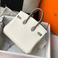 HM Birkin White For Women Gold Toned Hardware 11.8in/30cm