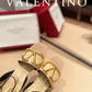 Valentino Garavani Strap Heeled Sandals With V Logo Signature Embellishment Light Yellow For Women