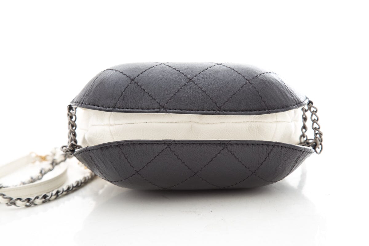 Chanel Black & Cream Gabrielle Small Drawstring Handbag