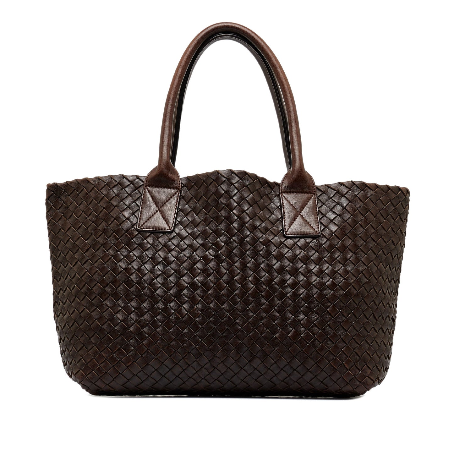 Brown Bottega Veneta Intrecciato Cabat Tote Bag