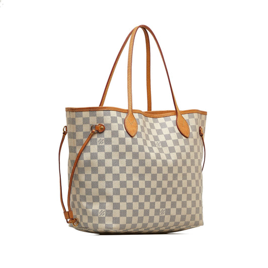 LOUIS VUITTON Damier Azur Neverfull MM Tote Bag