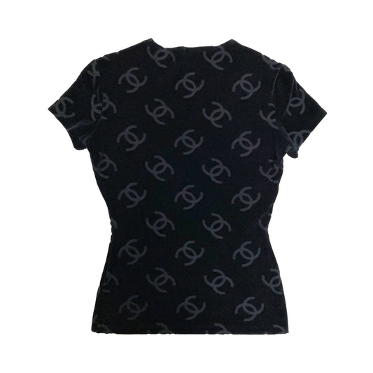 *CHANEL シャネル Tシャツ ベロア COCO ココマーク