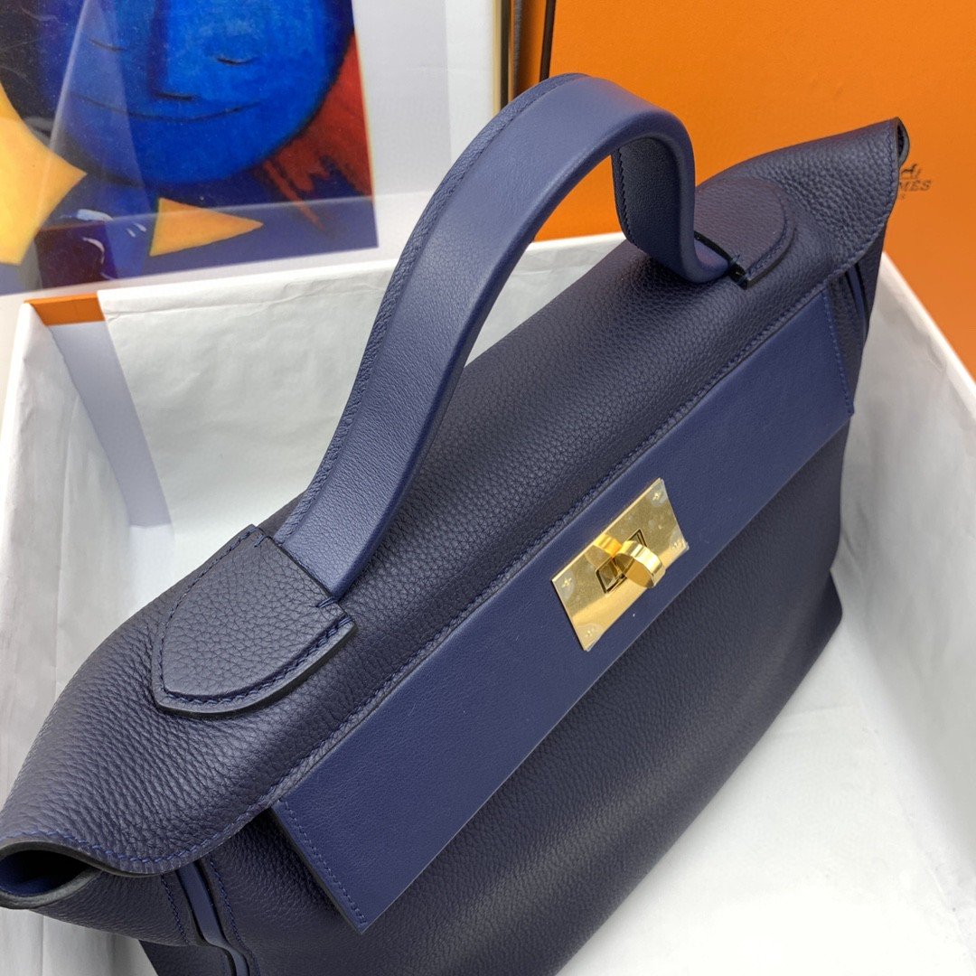 HM 24/24 Evercolor Swift Navy Blue For Women, Handbags, Shoulder Bag 11.4in/29cm