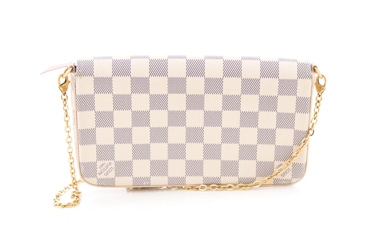 Louis Vuitton Felicie Pochette White Damier Cross-Body