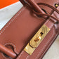HM Birkin Bag Toile and Brown Barenia with Gold Hardware For Women, Handbags, Shoulder Bags 30cm/12in