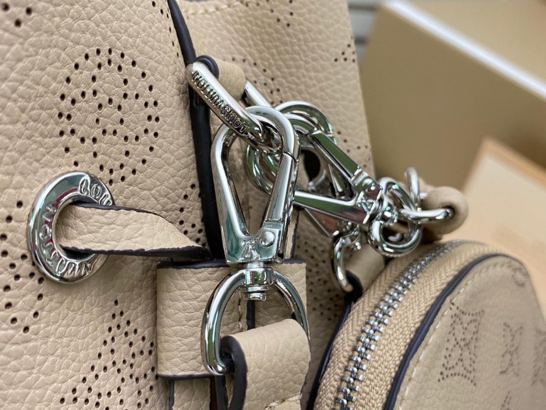 LV Bella Bucket Bag Mahina Galet Grey For Women, Womenâ€™s Handbags, Shoulder And Crossbody Bags 7.5in/22cm LV M57201