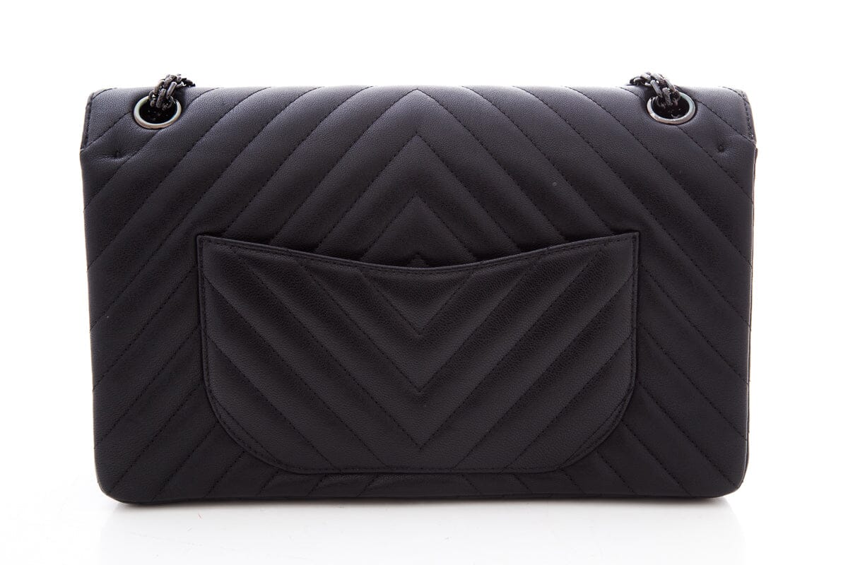 Chanel 2.55 Reissue 2016-2017  "SO Black" Chevron Handbag