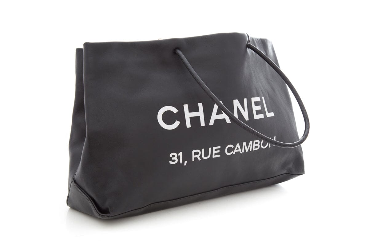 Chanel 2008 Black Essential Shopping Calfskin Tote