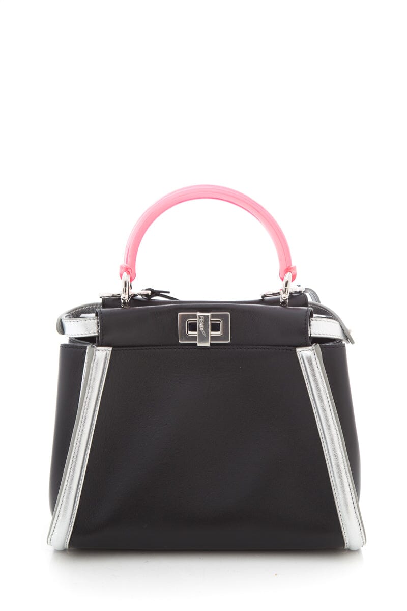 Fendi Black Mini Peekaboo Handbag