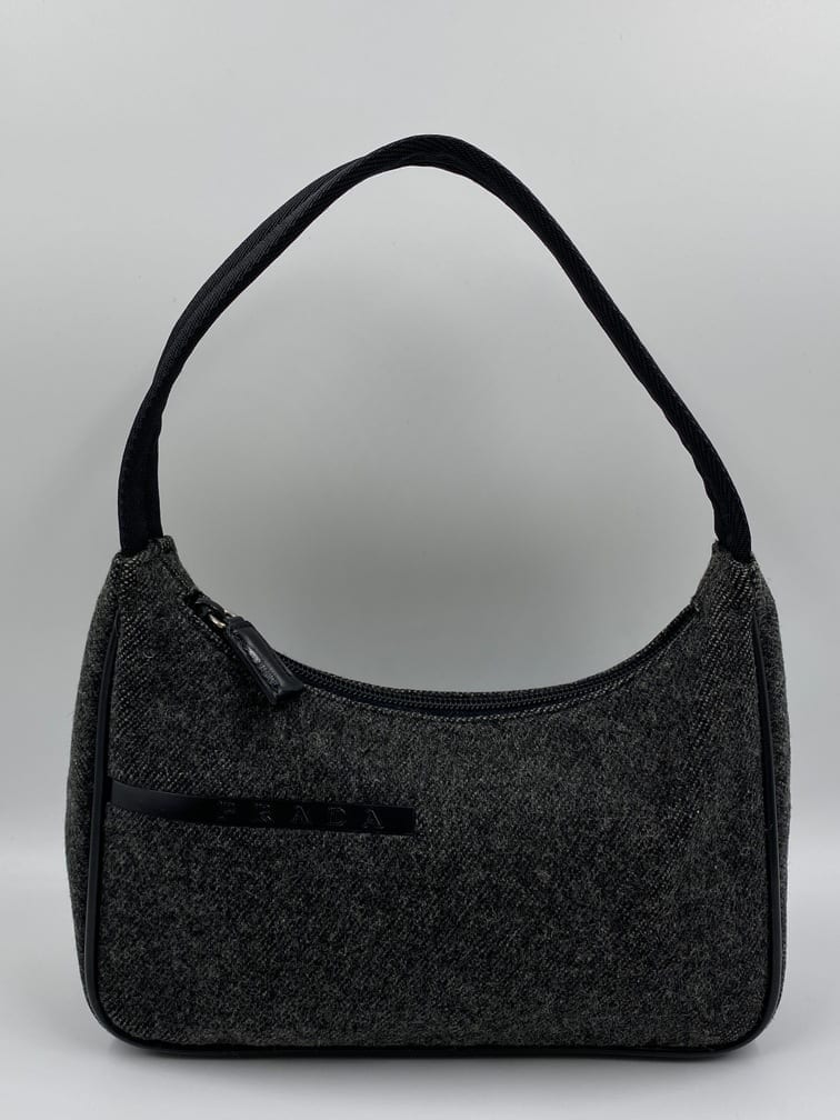 Prada Wool Shoulder Bag