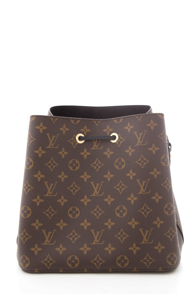 Louis Vuitton Black & Brown Monogram Neonoe Bucket Handbag