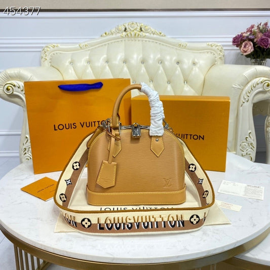 LV Alma BB Sunflower Yellow For Women, Womenâ€™s Handbags, Shoulder And Crossbody Bags 9.3in/23.5cm LV M59358
