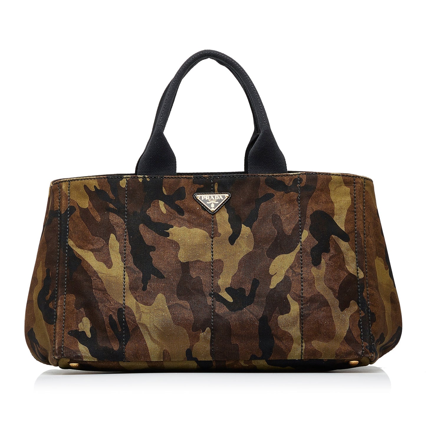 PRADA Canapa Camouflage Tote Bag