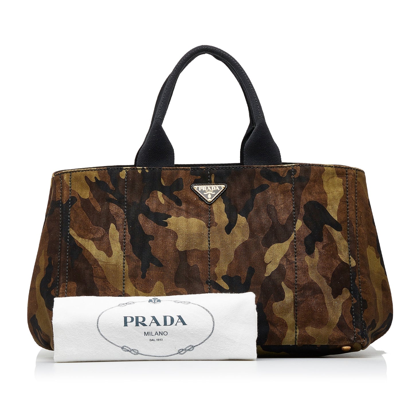 PRADA Canapa Camouflage Tote Bag