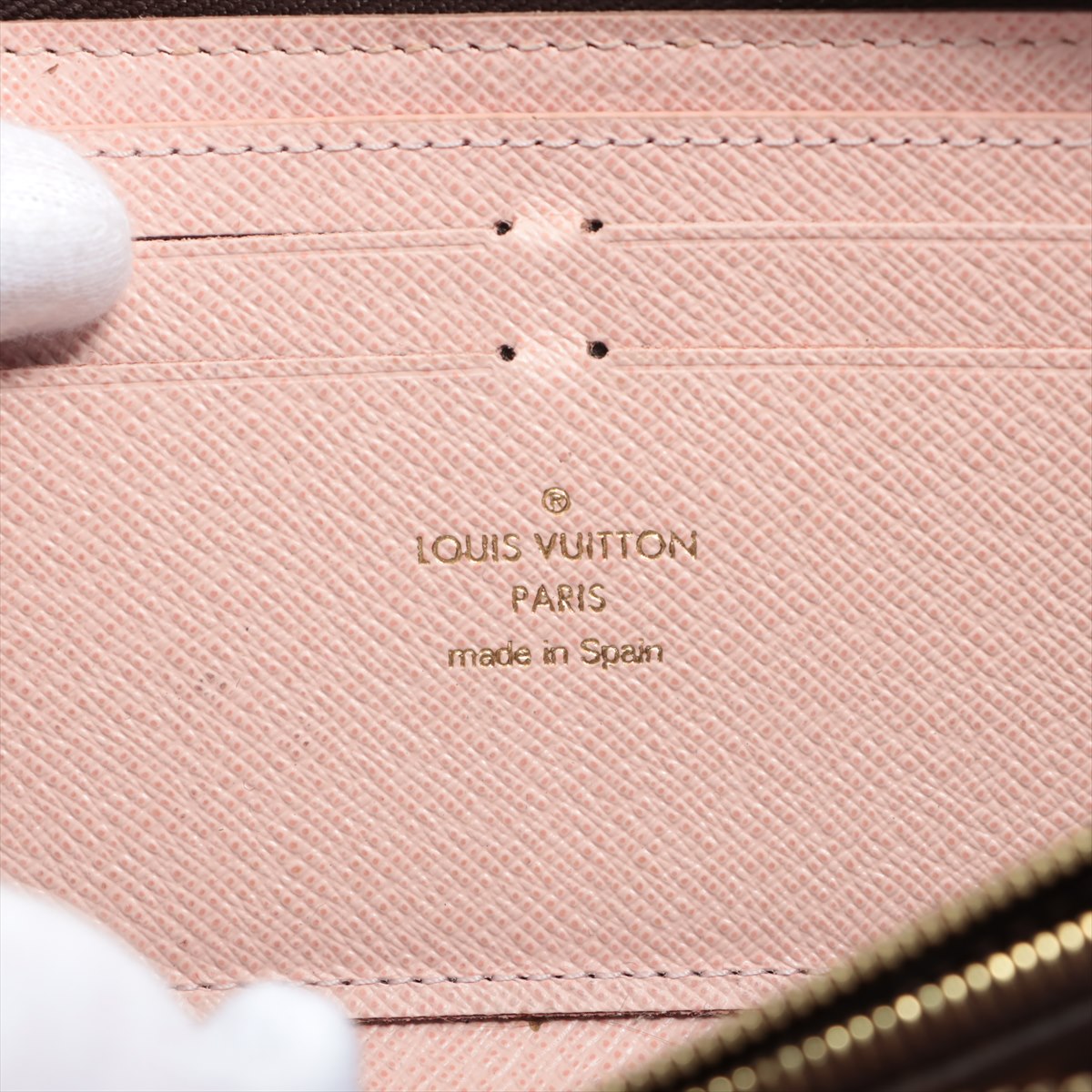 Louis Vuitton Monogram Wallet Clemence Rose Ballerine