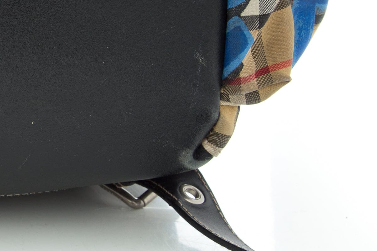 Burberry Blue Graffiti Checked Backpack