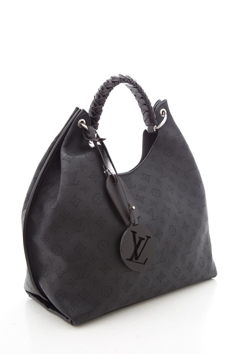 Louis Vuitton Black Monogram Mahina Hobo Handbag