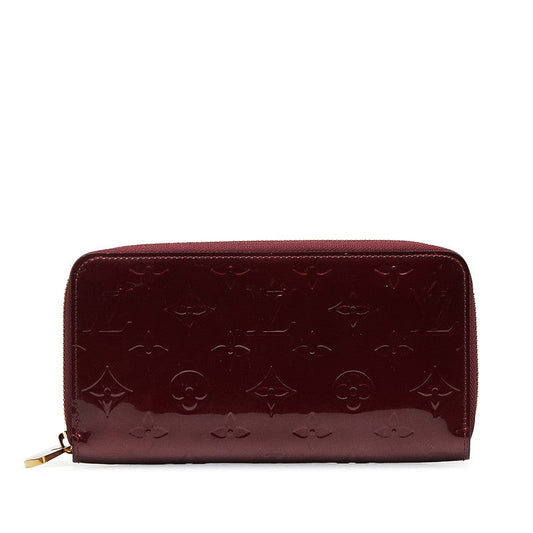 Louis Vuitton Monogram Verney Zippie Wallet Long Wallet M93575 Violet Wine Red Patent Leather  Louis Vuitton