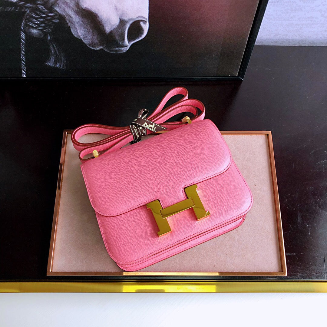 HM Constance 23 Epsom Pink For Women, Womenâ€™s Handbags, Shoulder Bags 9in/23cm