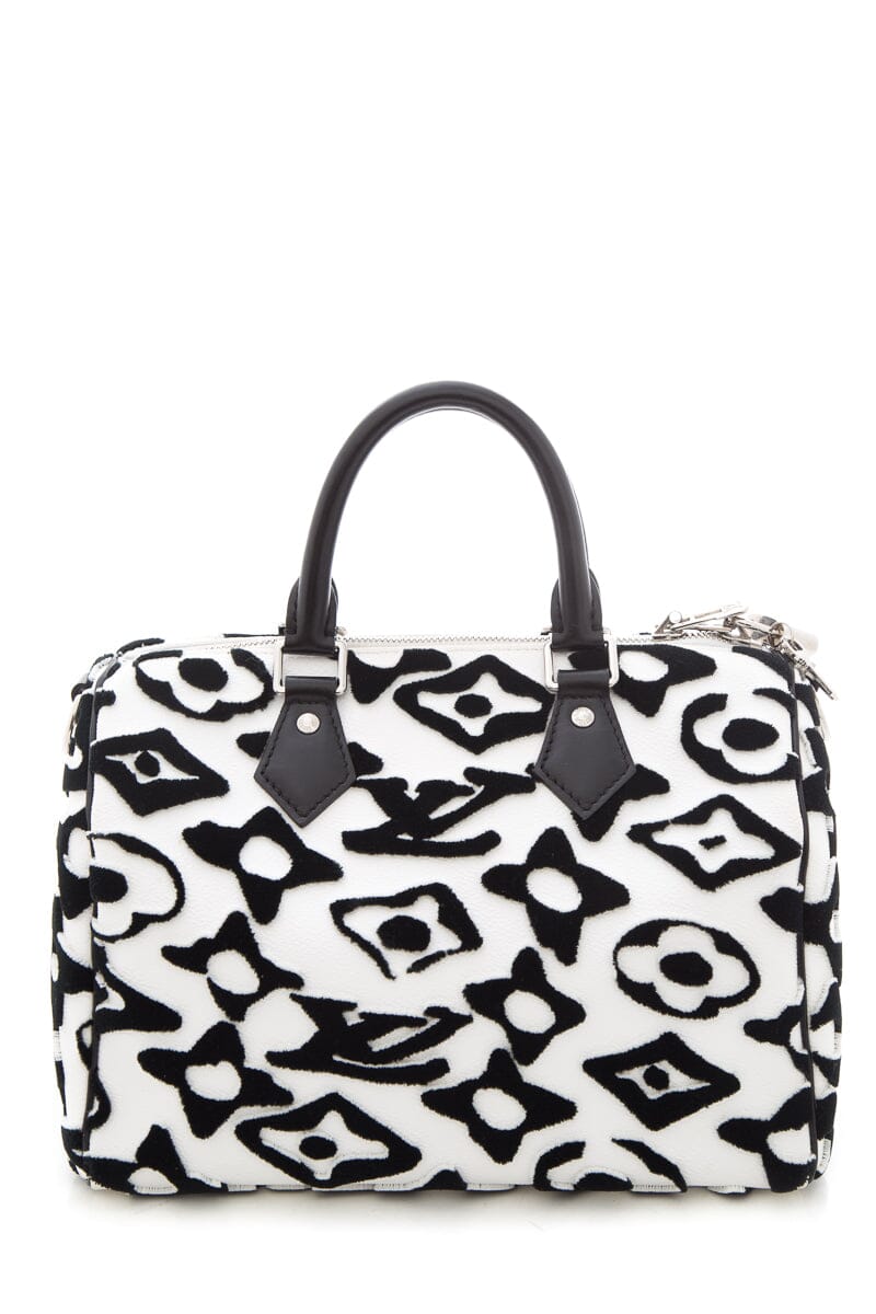 Louis Vuitton Speedy Bandouliere 25 Urs Fischer Black & White Handbag