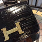 HM Constance 24 Pattern Crocodile Black For Women, Handbags, Shoulder Bag 9.4in/24cm