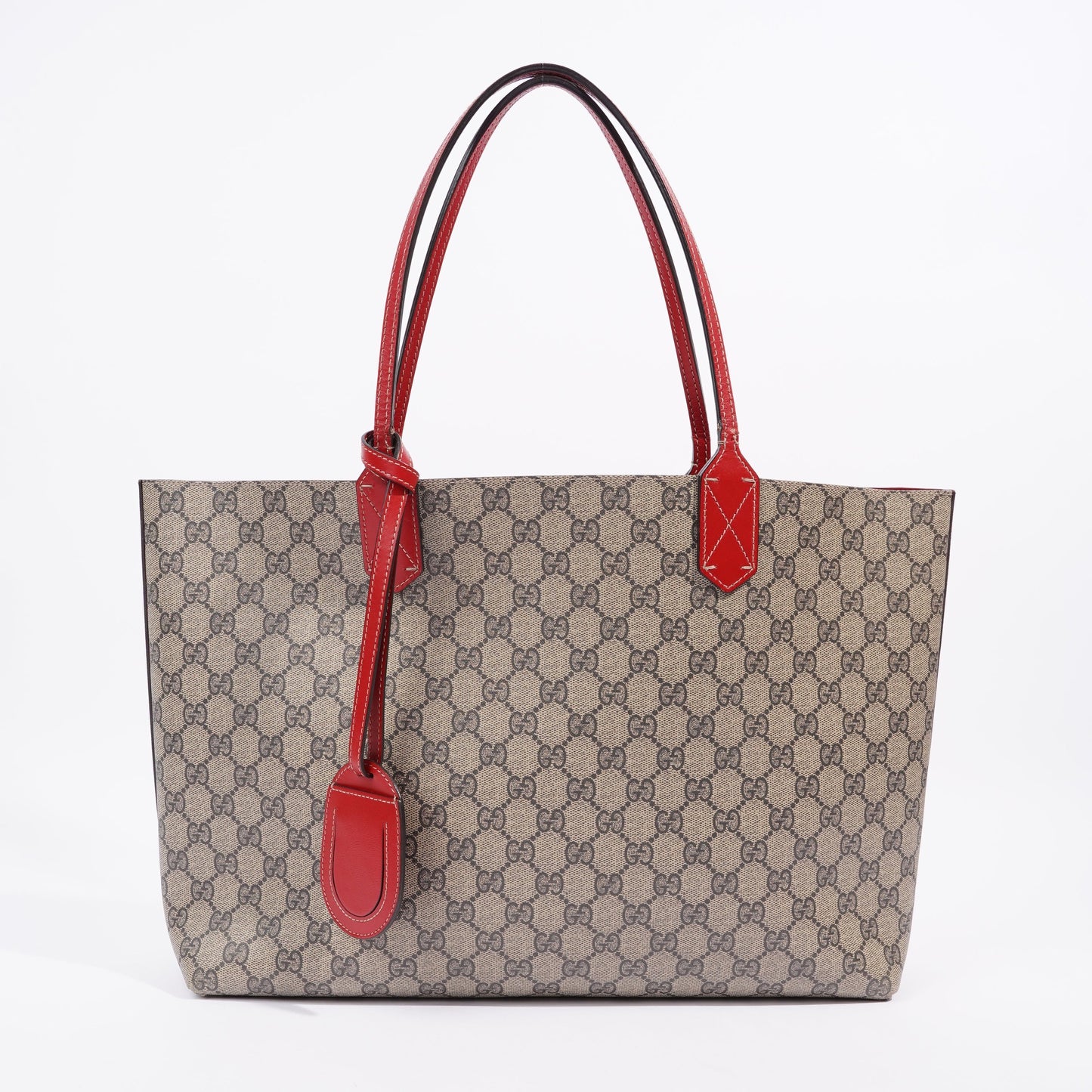 Gucci Reversible Supreme GG Tote Beige / Red