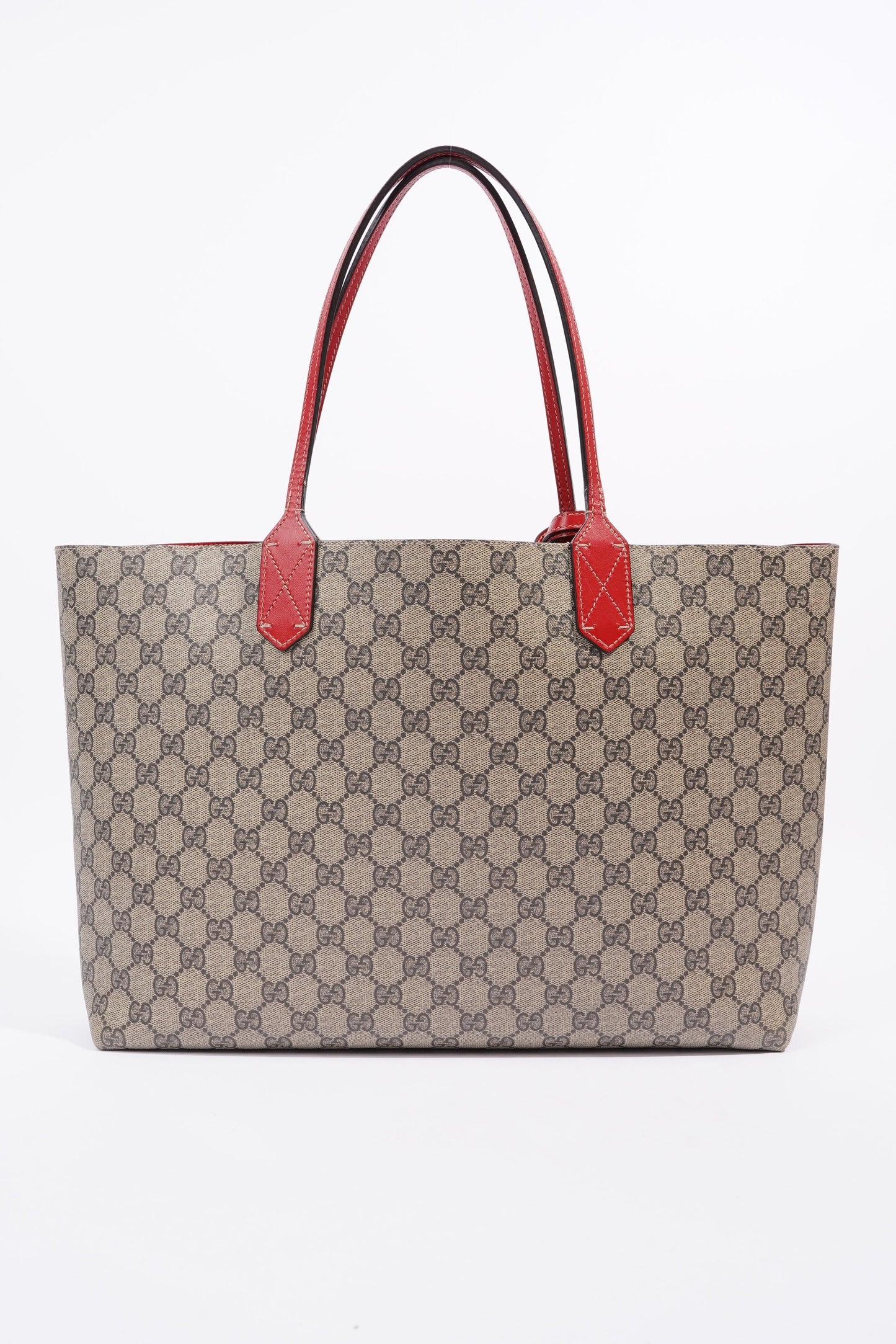 Gucci Reversible Supreme GG Tote Beige / Red